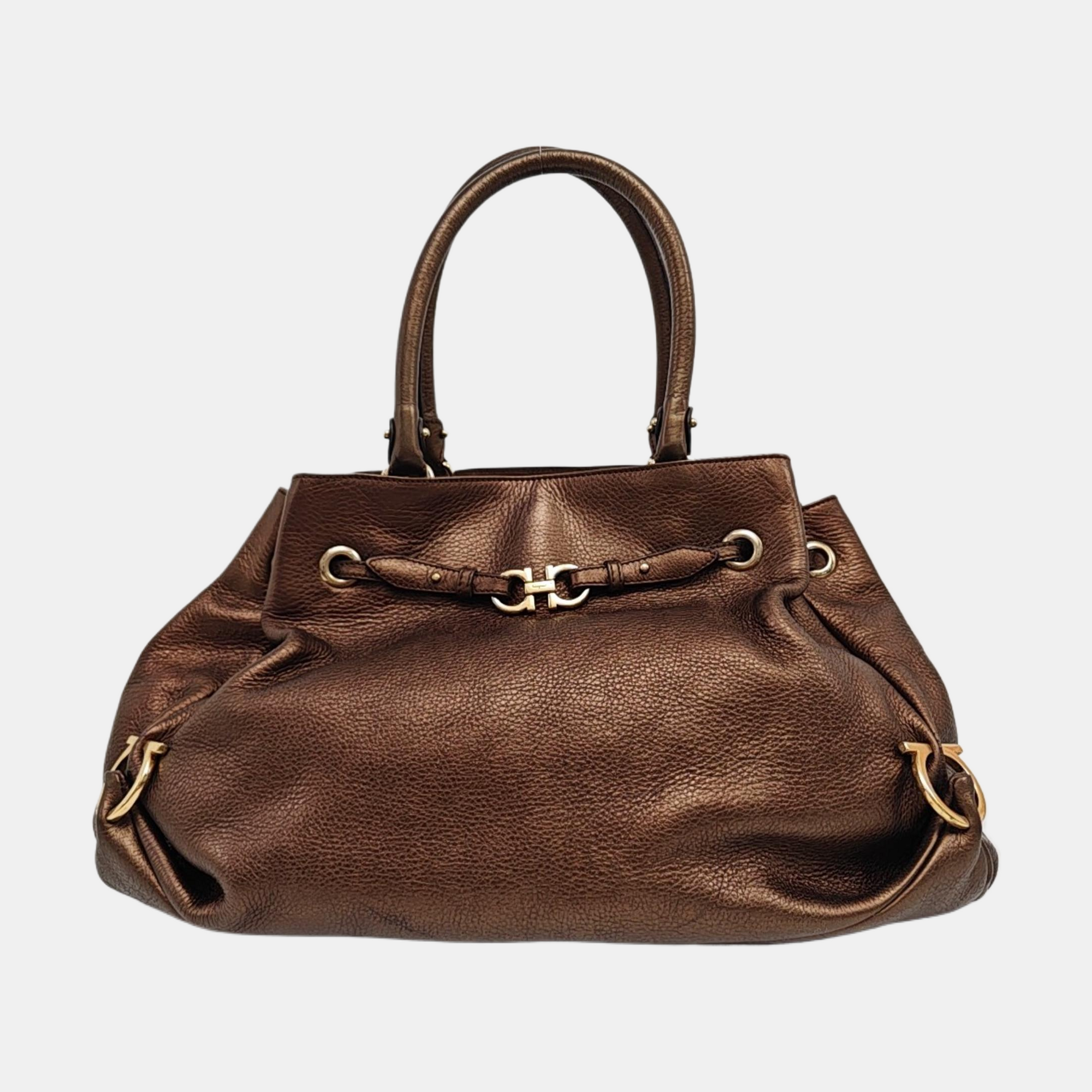 Gancini Calfskin Brown