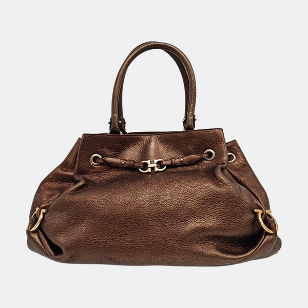 Gancini Calfskin Brown