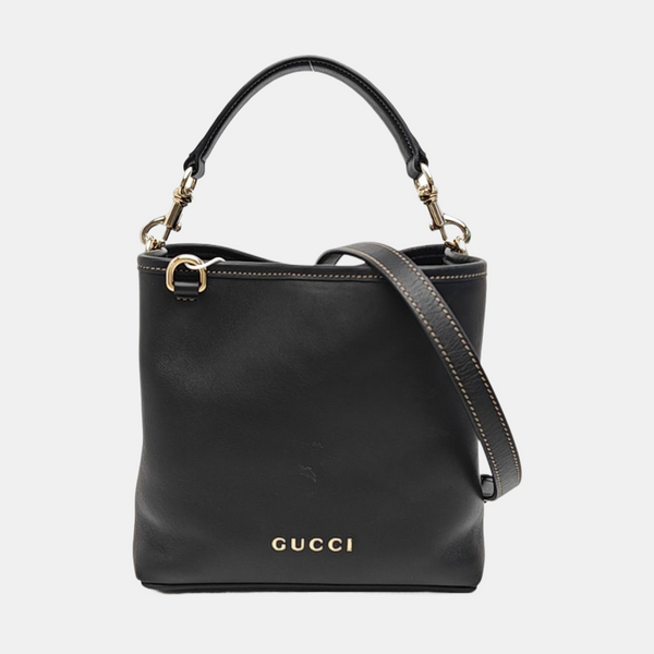 GG Emblem Mini Calfskin Black