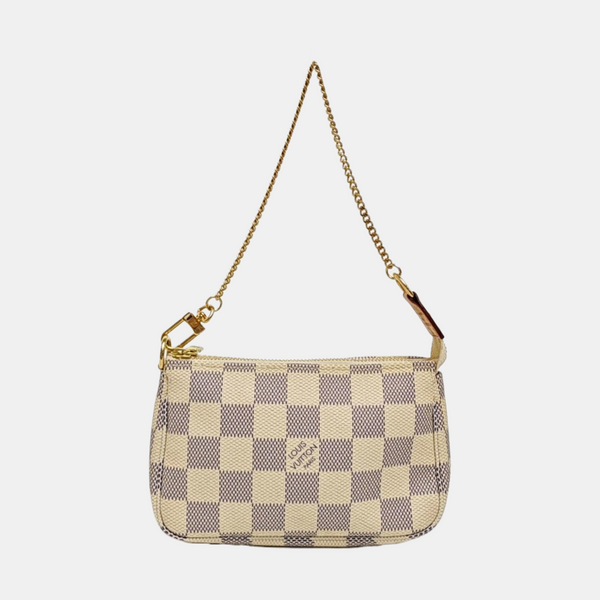 ACCESSOIRES Mini Damier Azur Coated Canvas White
