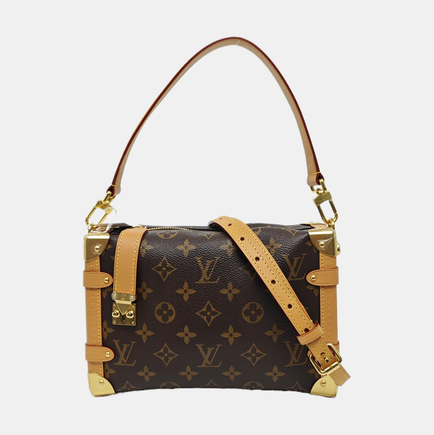 SIDE TRUNK MM Monogram Coated Canvas Brown