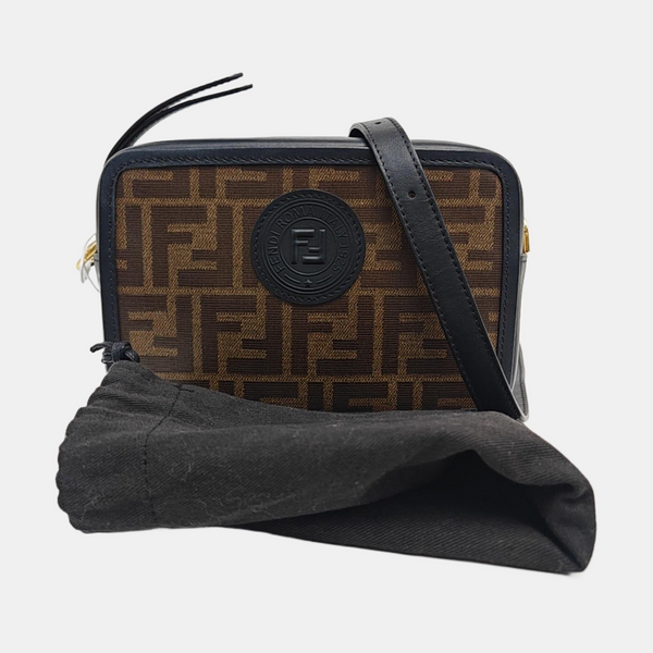 Coated Canvas Shoulder Bag Mini Brown