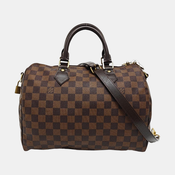 SPEEDY 30 Damier Ebene Coated Canvas Brown