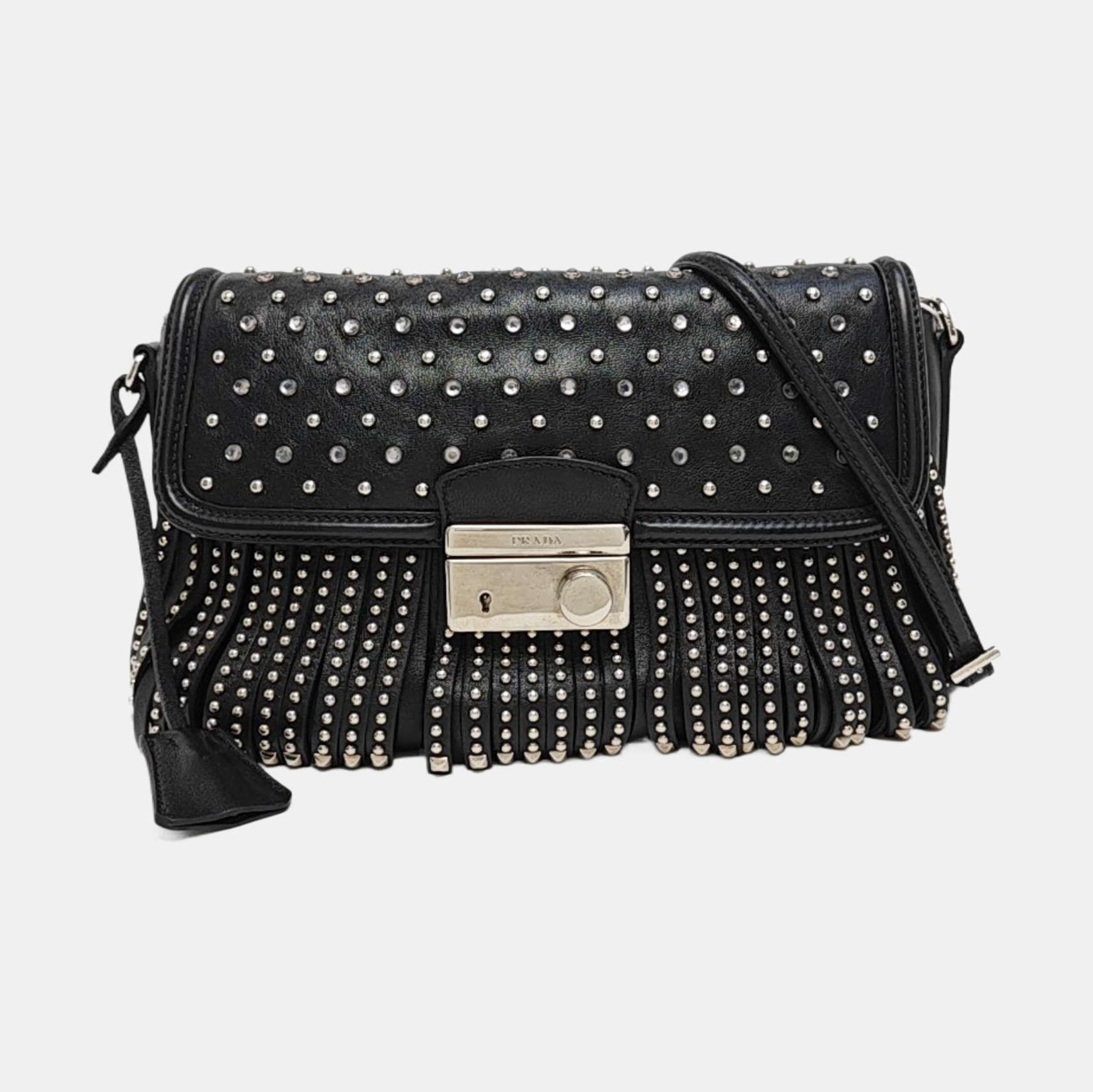 Calfskin Shoulder Bag Black
