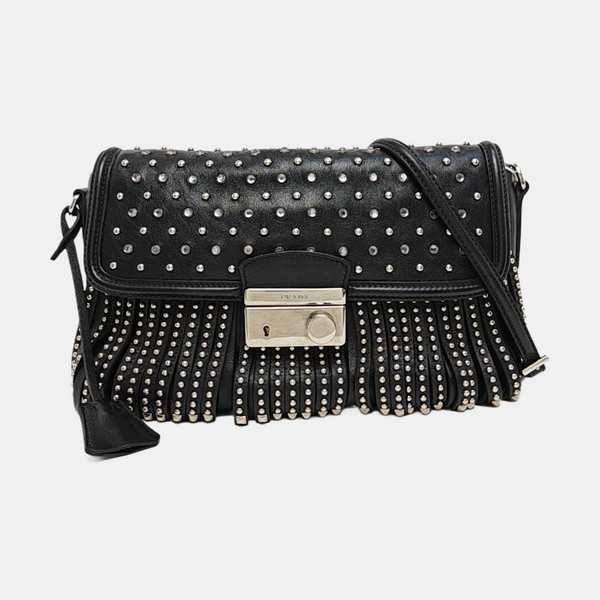 Calfskin Shoulder Bag Black