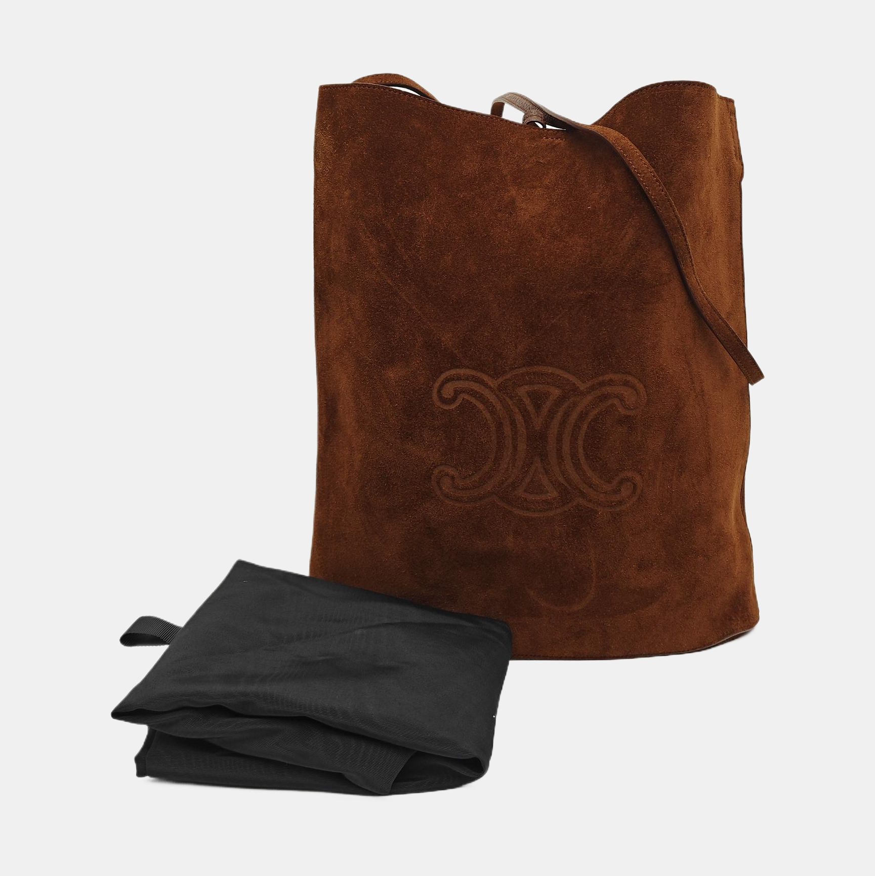 Suede Shoulder Bag Brown