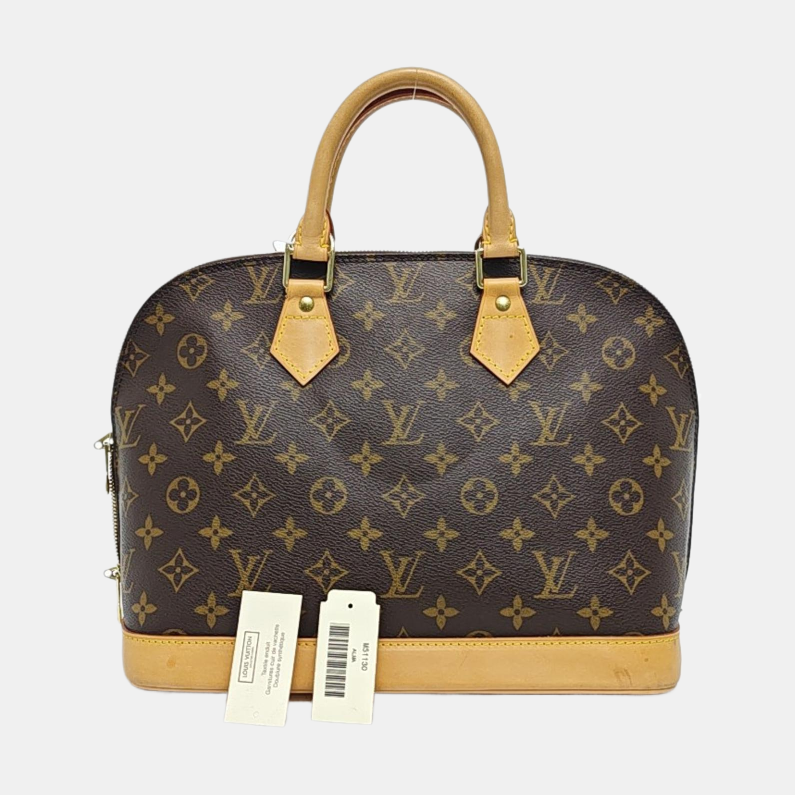 ALMA PM Monogram Coated Canvas Brown