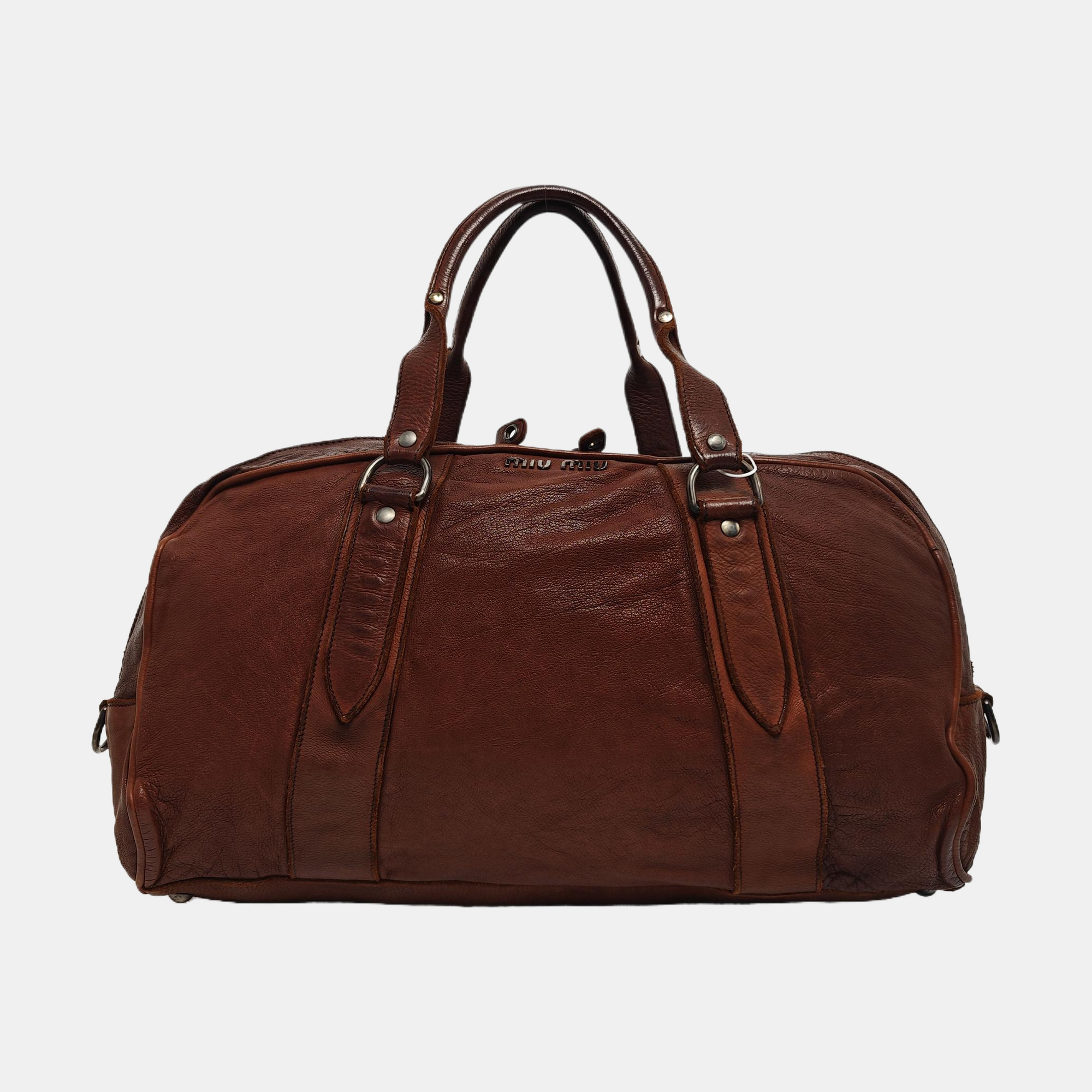 Calfskin Top Handle Bag Red