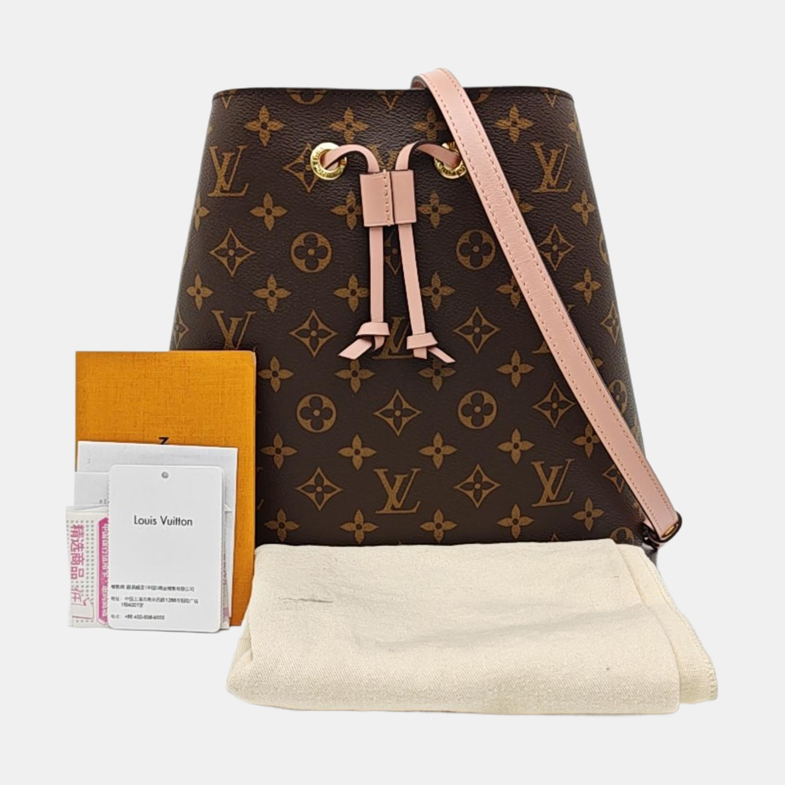NÉONOÉ MM Monogram Coated Canvas Brown