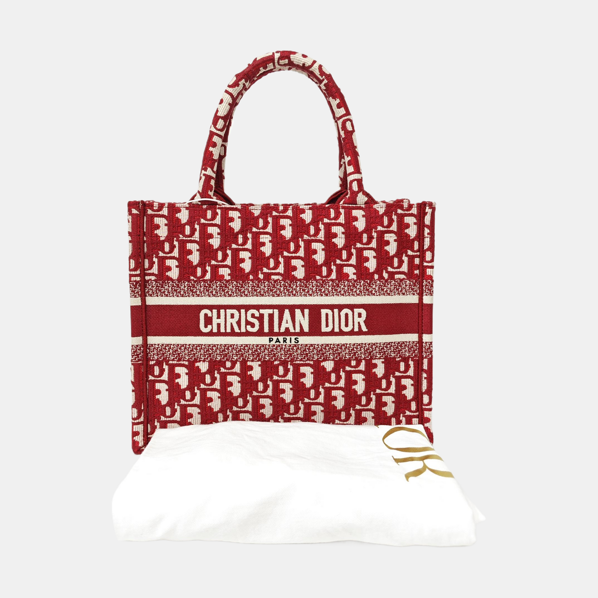 Book Tote Small Oblique Canvas Red