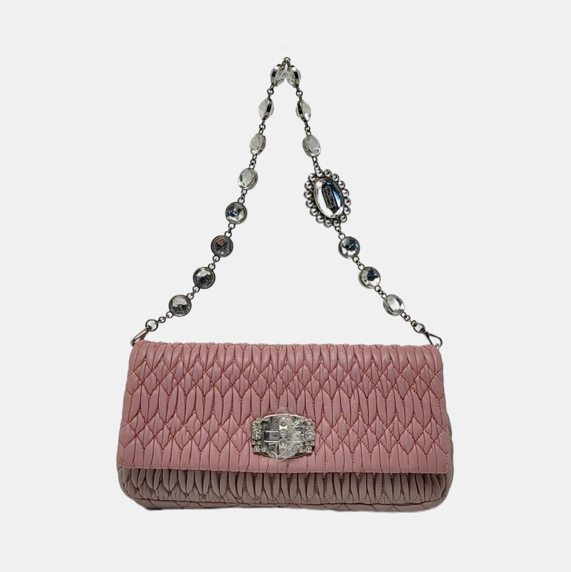 Crystal Quilted Lambskin Pink