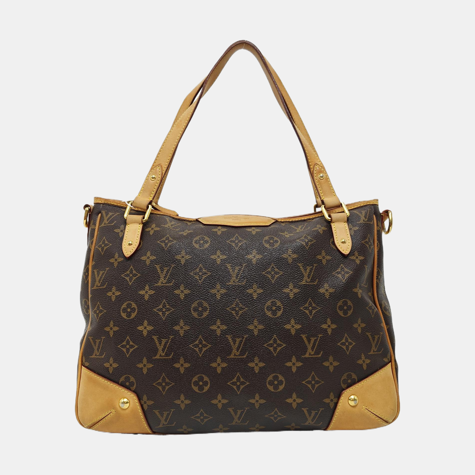 ESTRELA MM Monogram Coated Canvas Brown