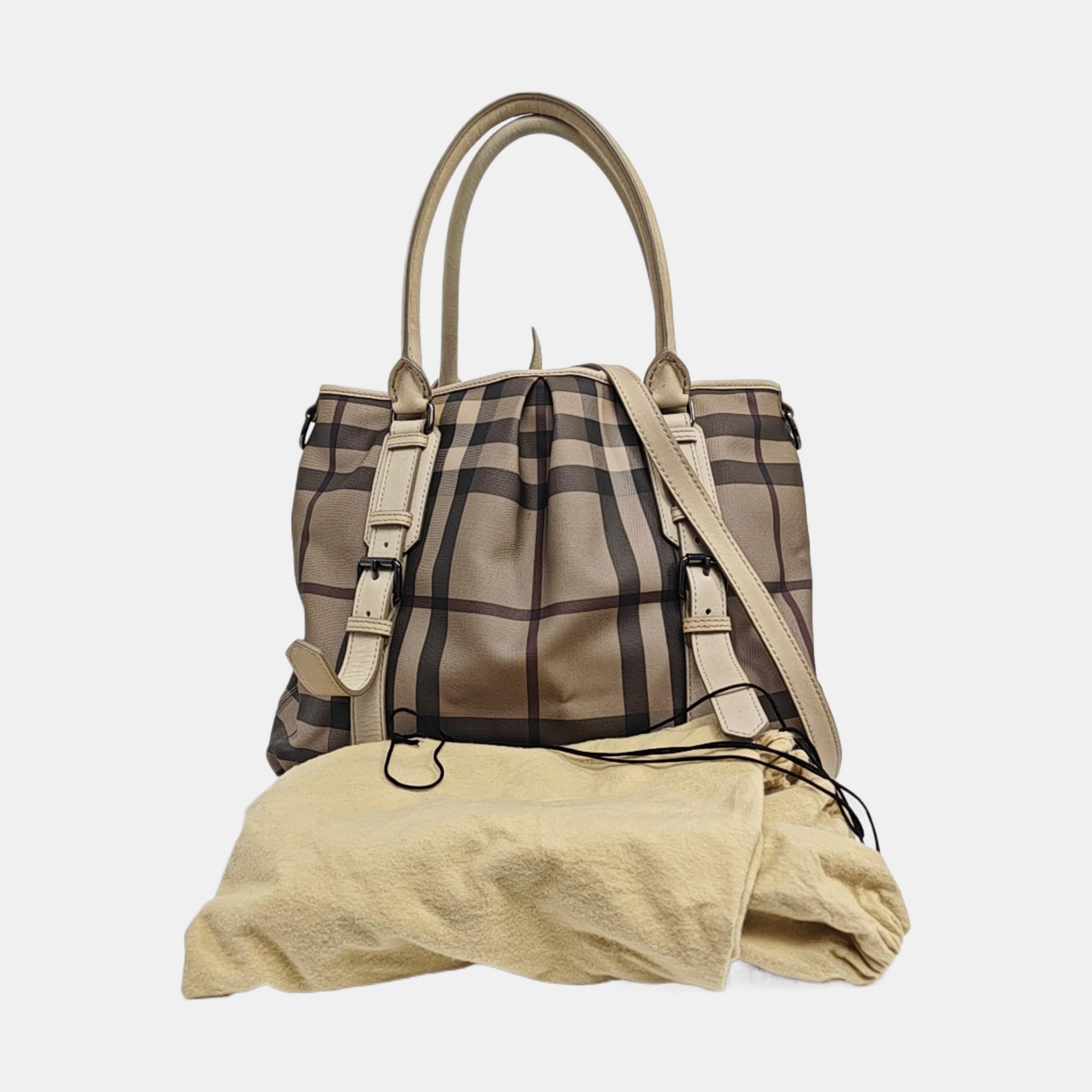Coated Canvas Tote Bag Gray
