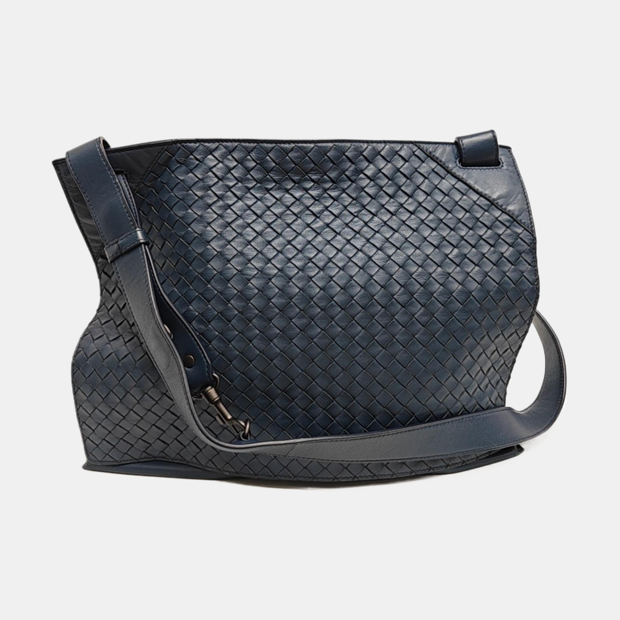 Calfskin Shoulder Bag Blue