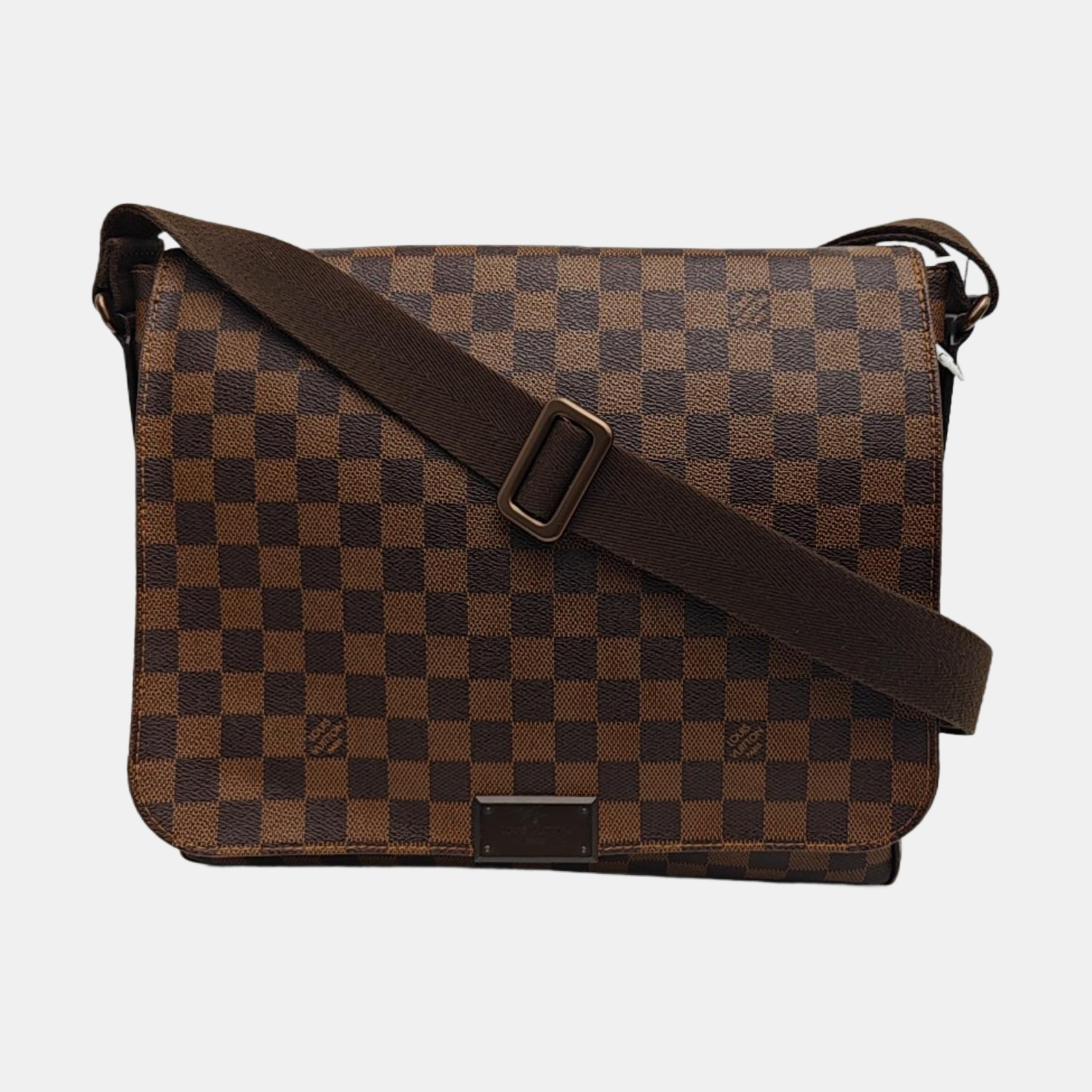 DISTRICT MM Damier Ebene Coated Canvas Brown