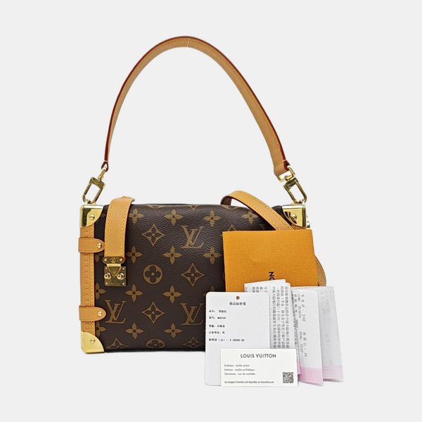 SIDE TRUNK MM Monogram Coated Canvas Brown