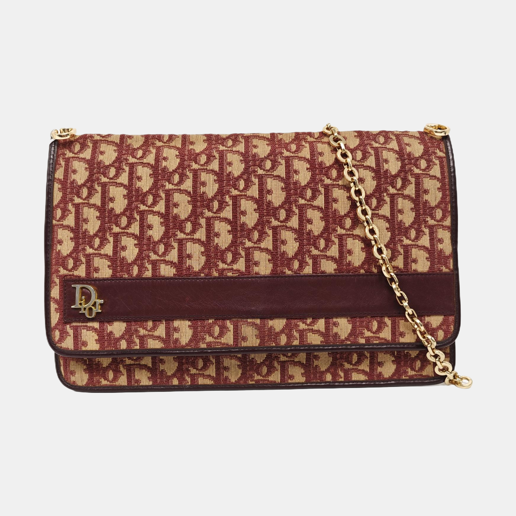 Oblique Canvas Shoulder Bag Red