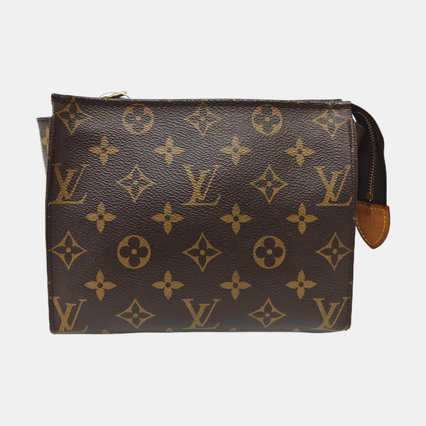 TOILET POCKET 19 Monogram Coated Canvas Brown