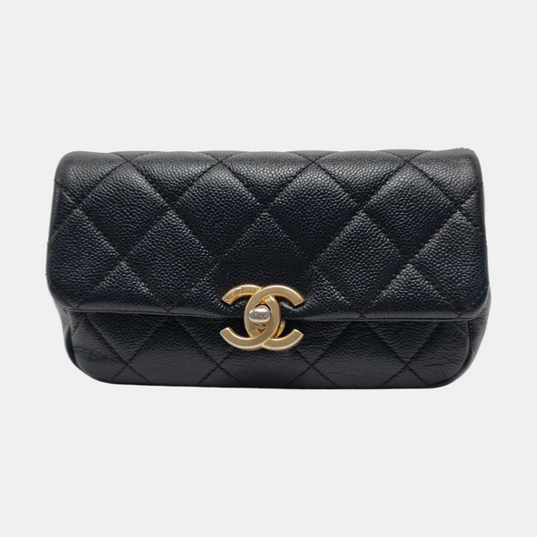 Caviar Quilted Grained Calfskin Black