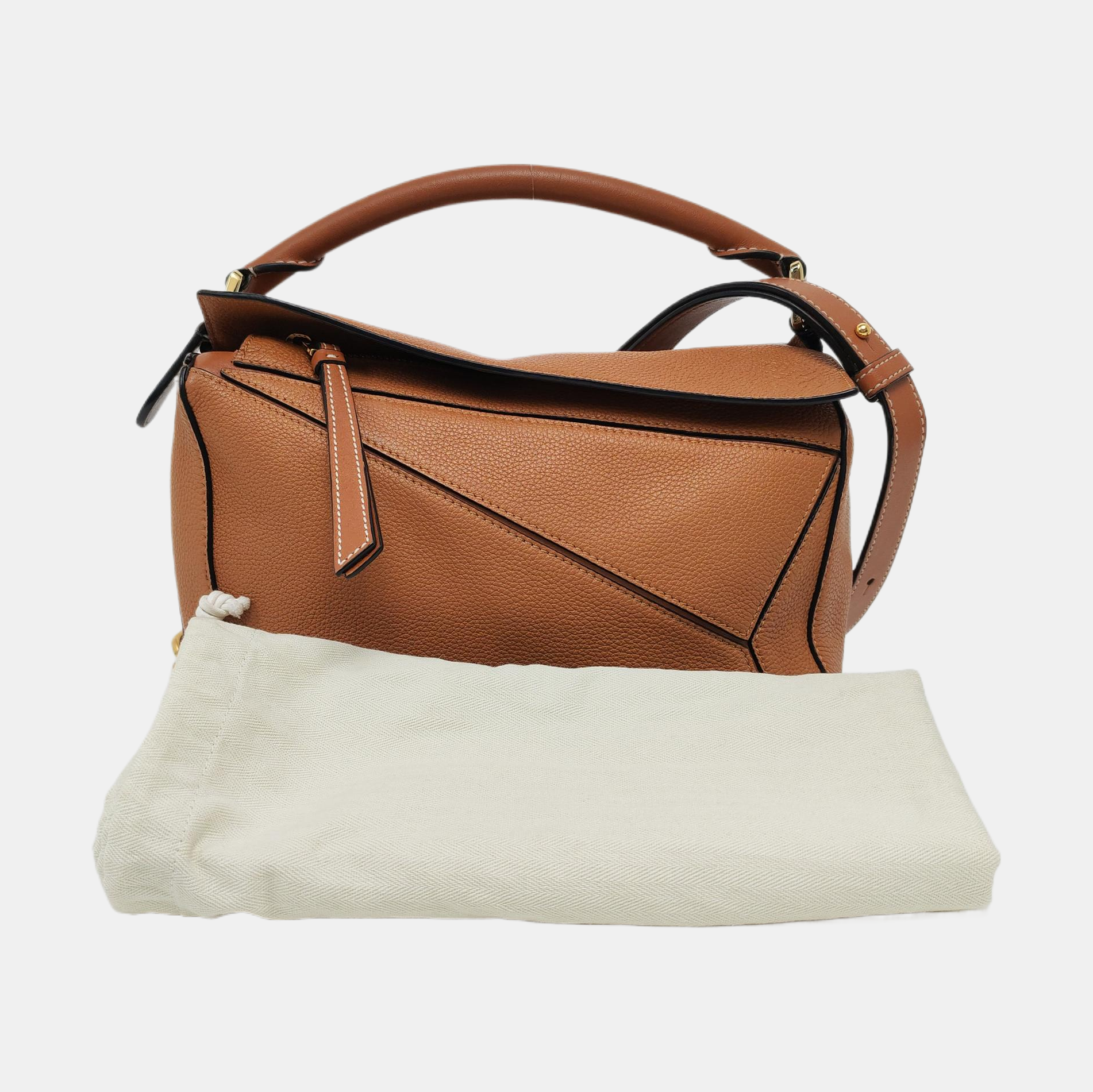 Authenticated pre-owned  Puzzle Small Calfskin Brown - Shoulder Bag at Looply