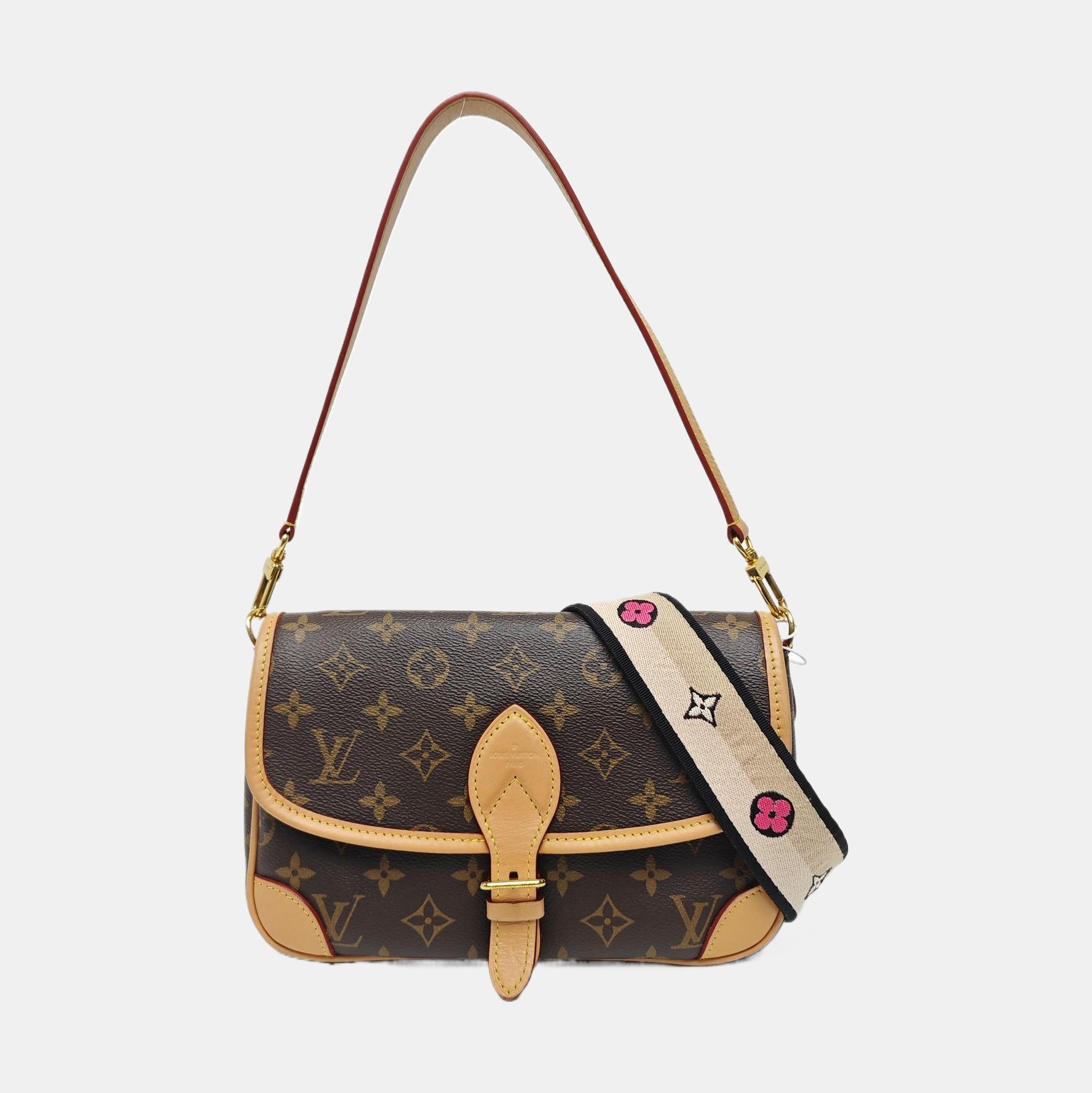 DIANE Monogram Coated Canvas Brown