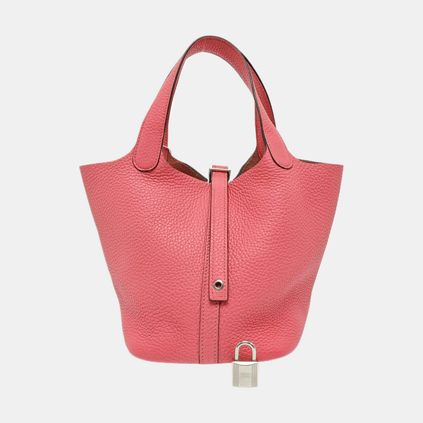 Authenticated pre-owned  Picotin Lock 18 Clemence Pink - Bucket Bag at Looply