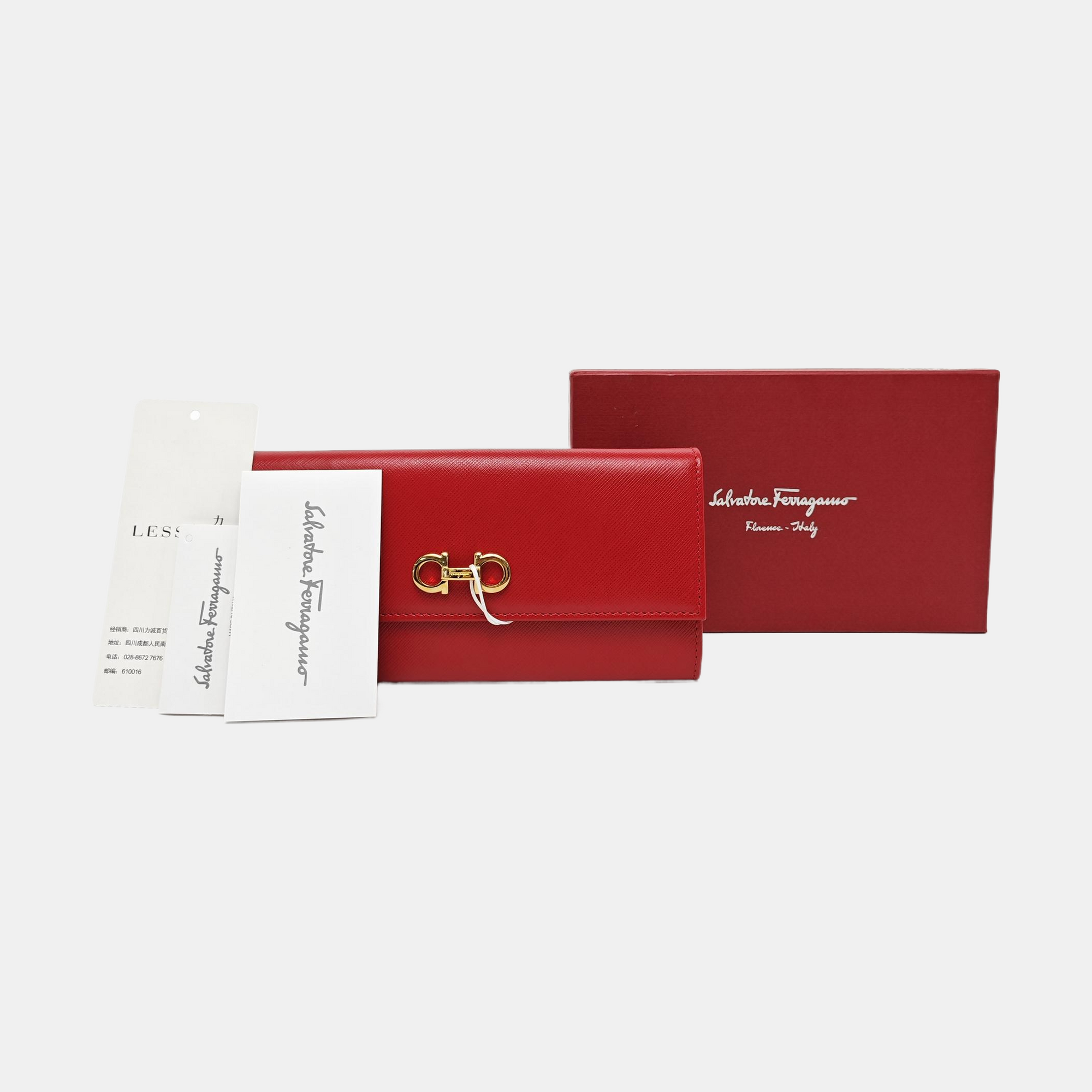Vara Calfskin Red Wallet