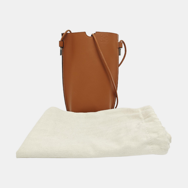 Calfskin Shoulder Bag Brown