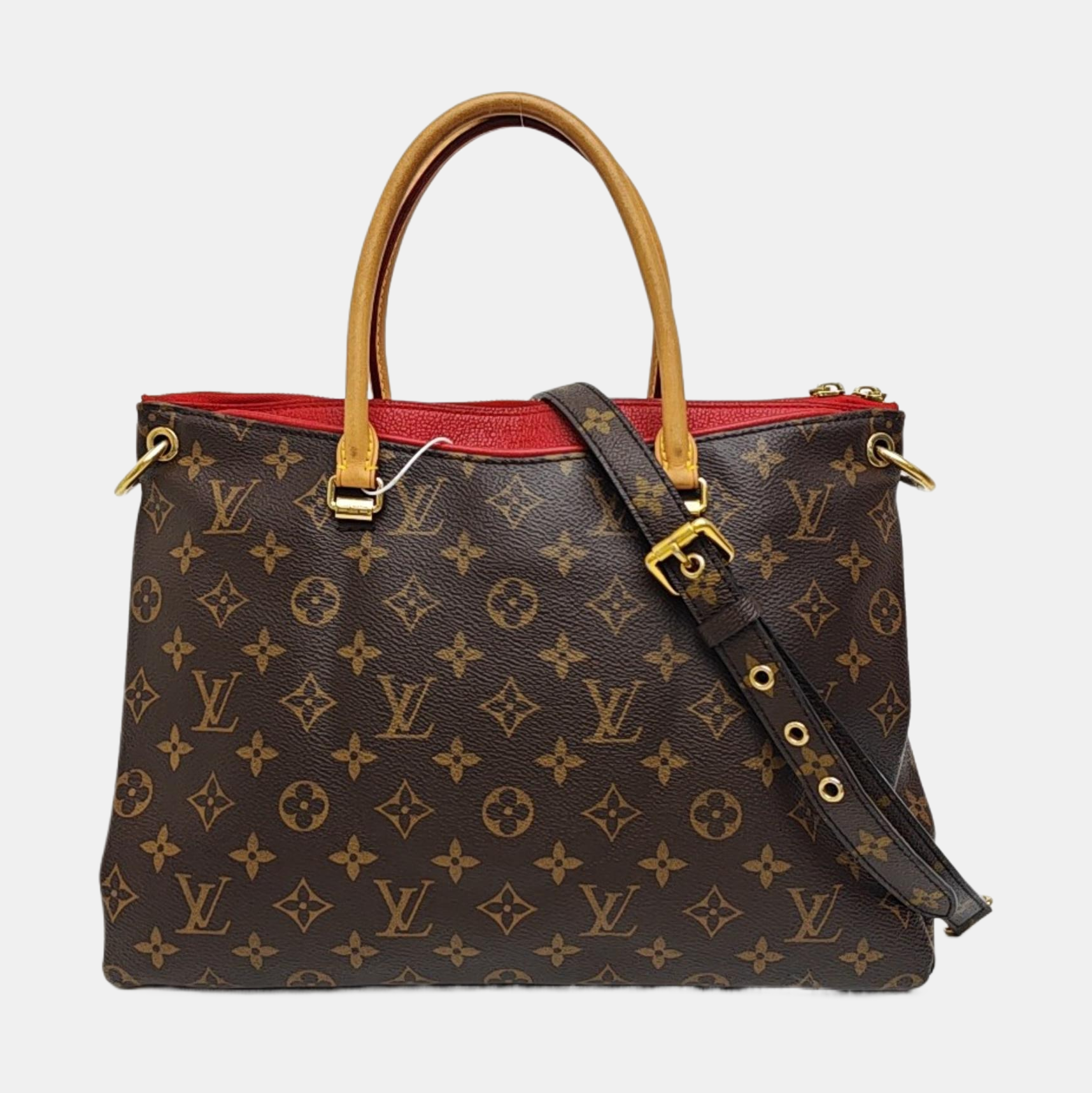 PALLAS MM Monogram Coated Canvas Brown
