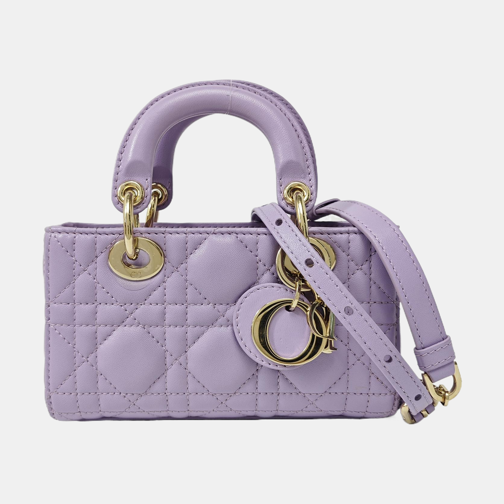 Lady D-Joy Super Mini Cannage Lambskin Purple