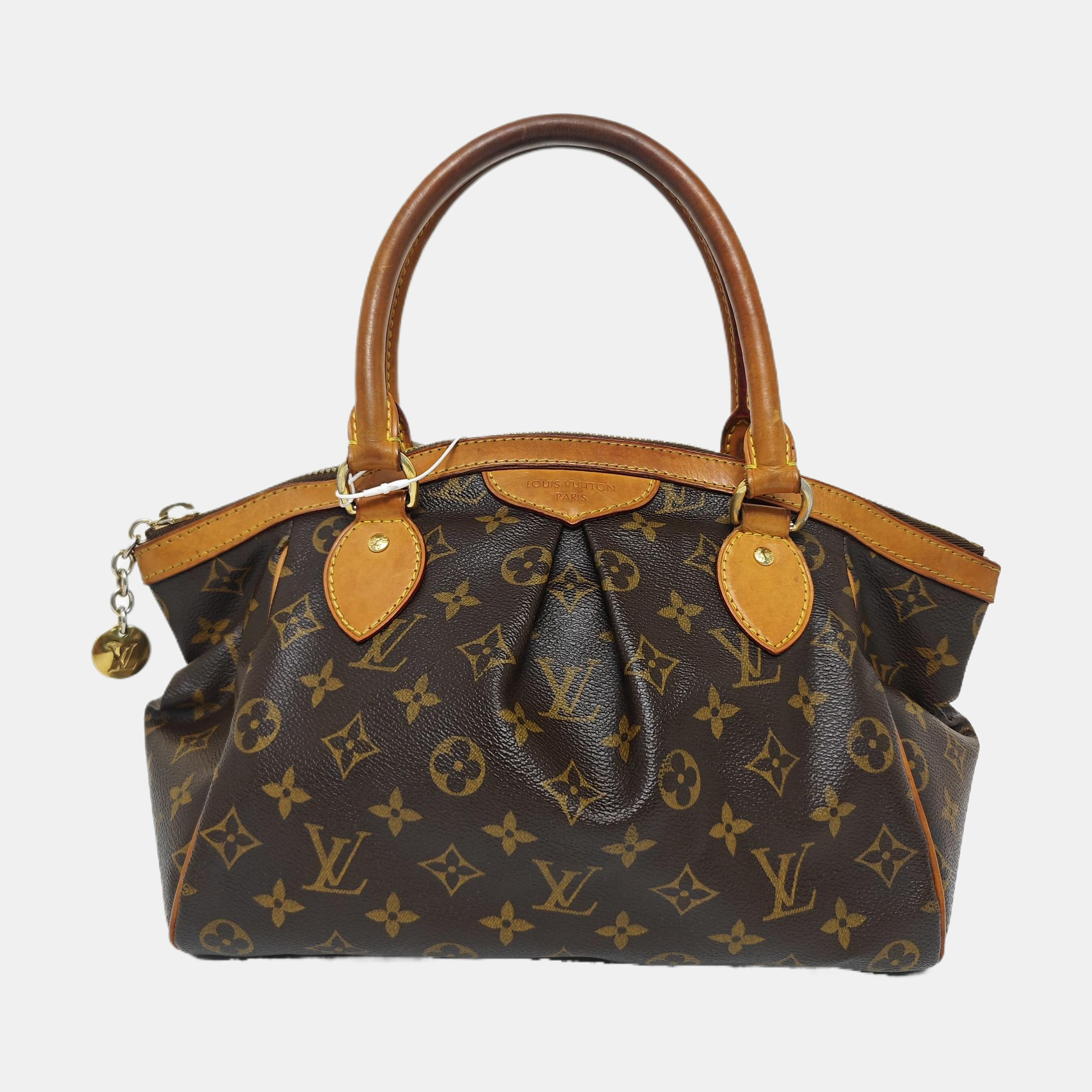 Monogram Coated Canvas Top Handle Bag Brown