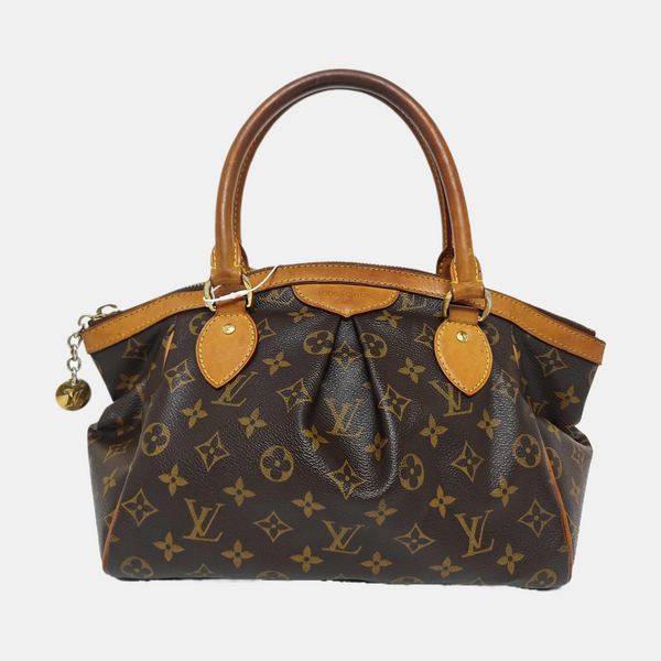 Monogram Coated Canvas Top Handle Bag Brown