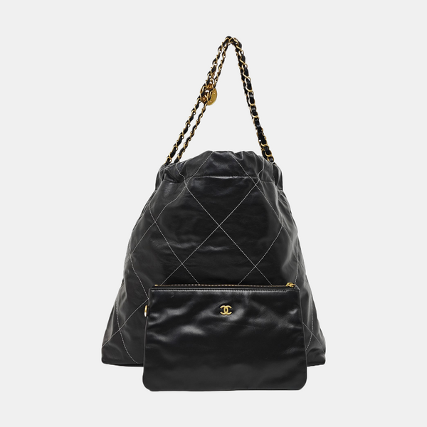 CHANEL 22 Small Quilted Calfskin Black