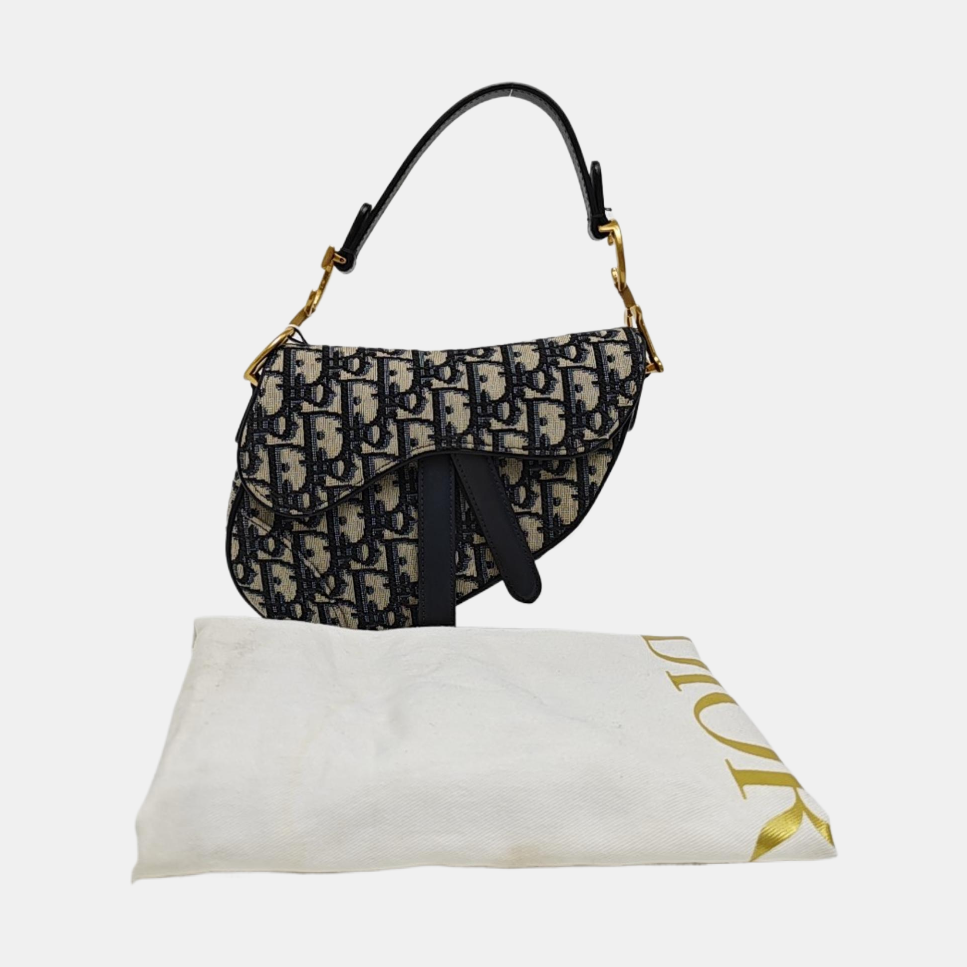 Saddle Mini Oblique Canvas Blue