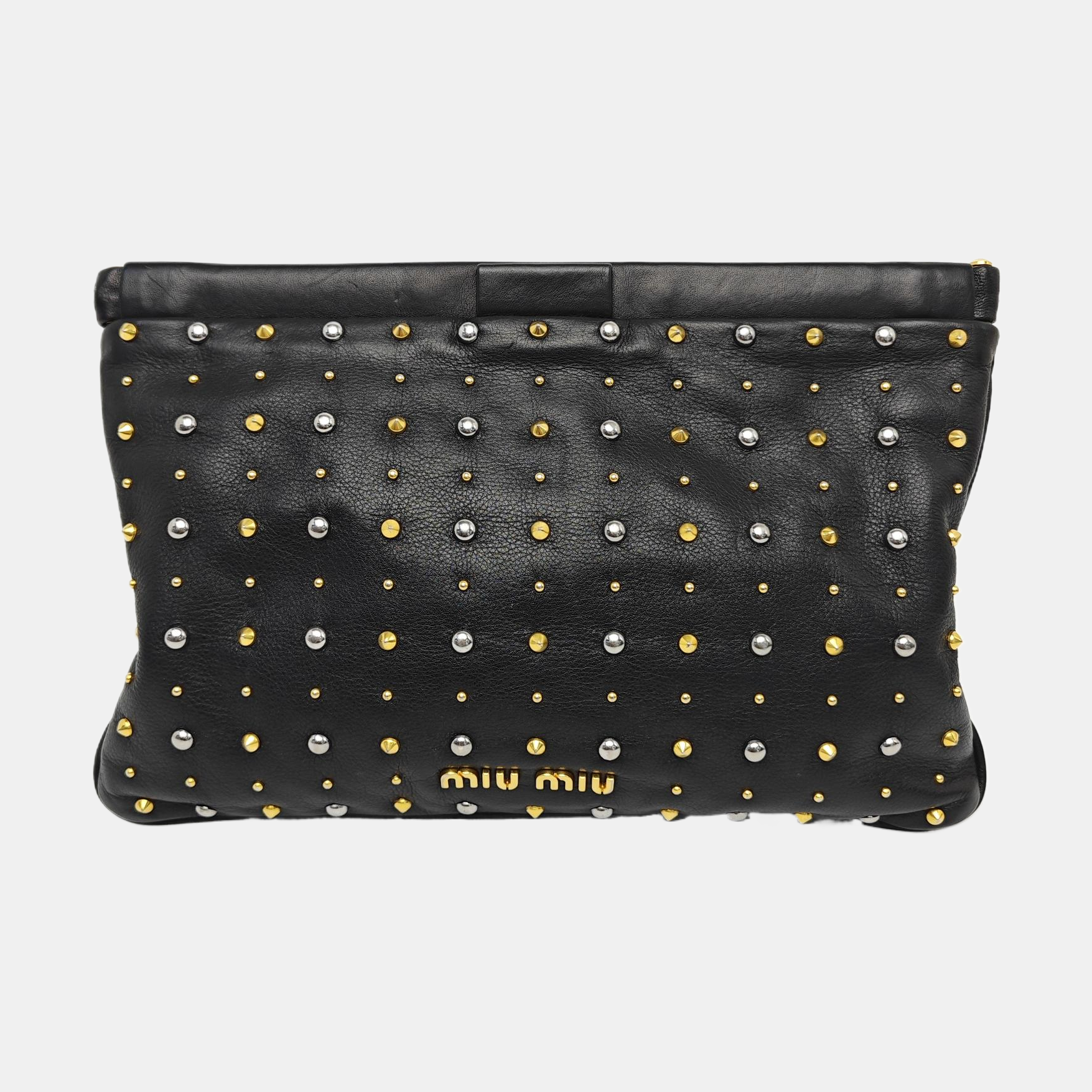 Leather Clutch Black