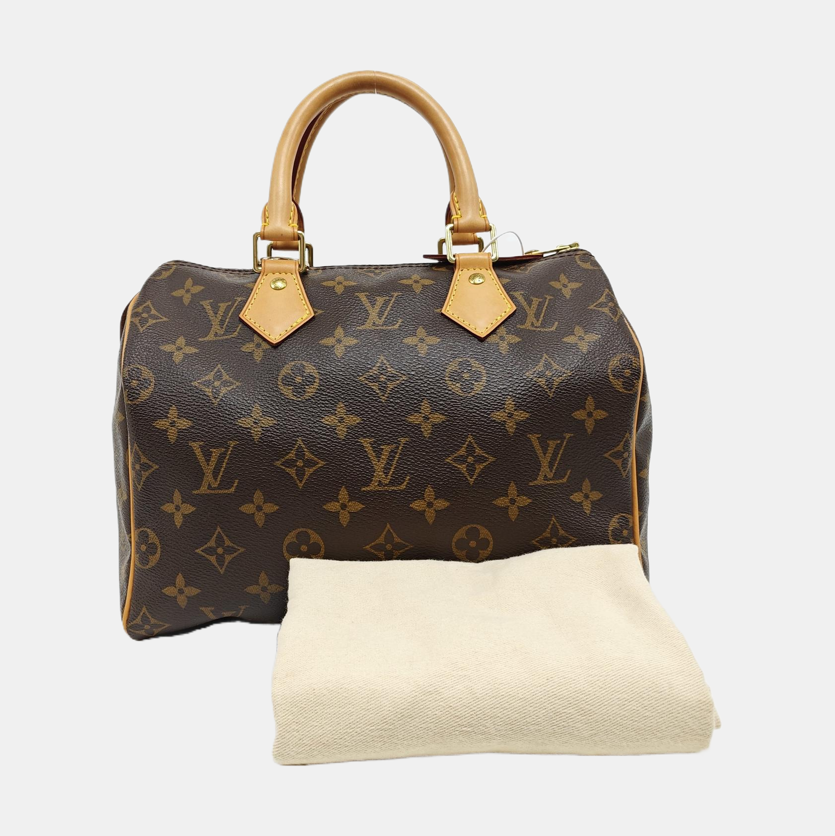 Authenticated pre-owned  SPEEDY 25 Monogram Coated Canvas Brown - Shoulder Bag at Looply