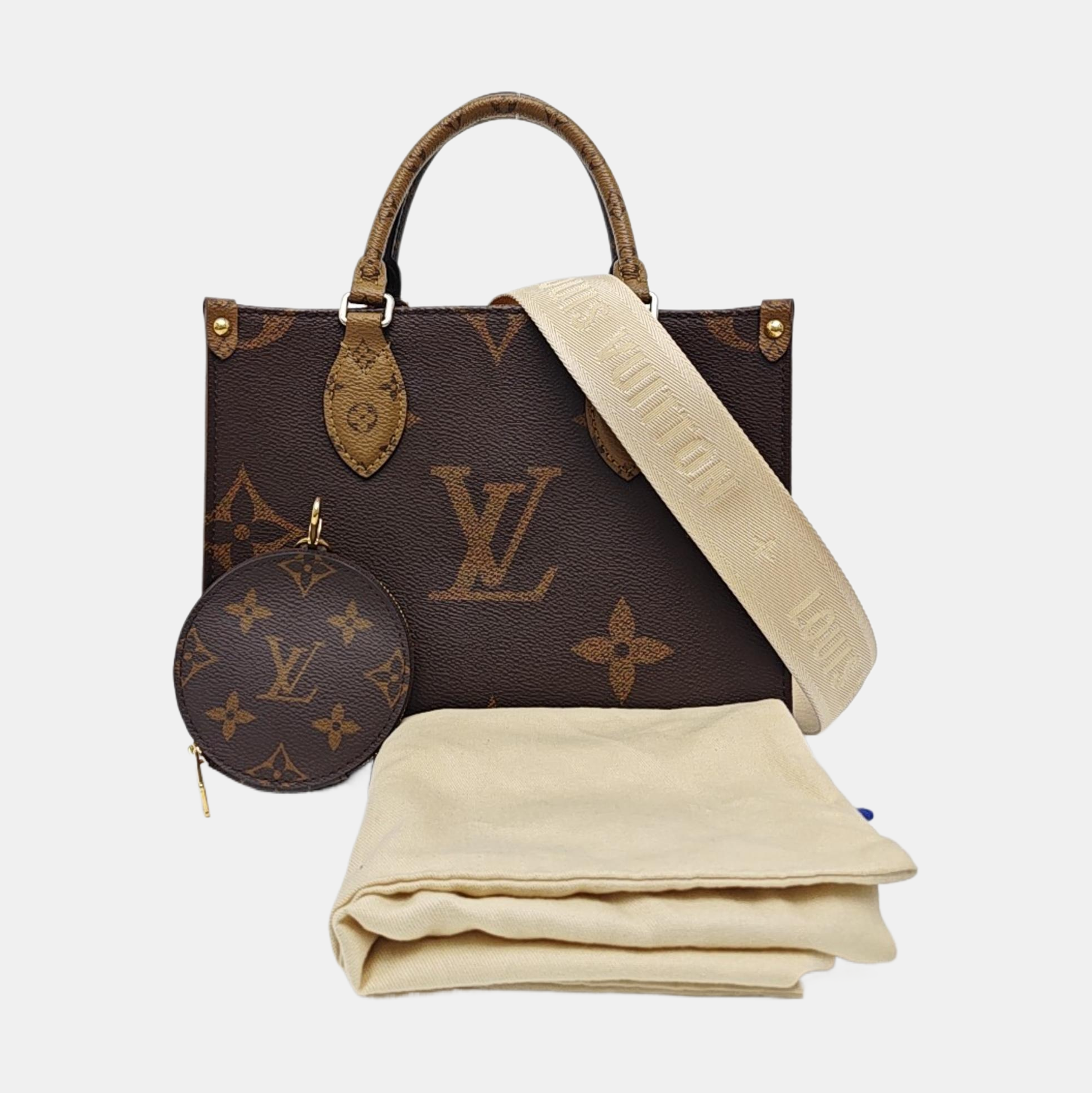 ONTHEGO PM Monogram Coated Canvas Brown