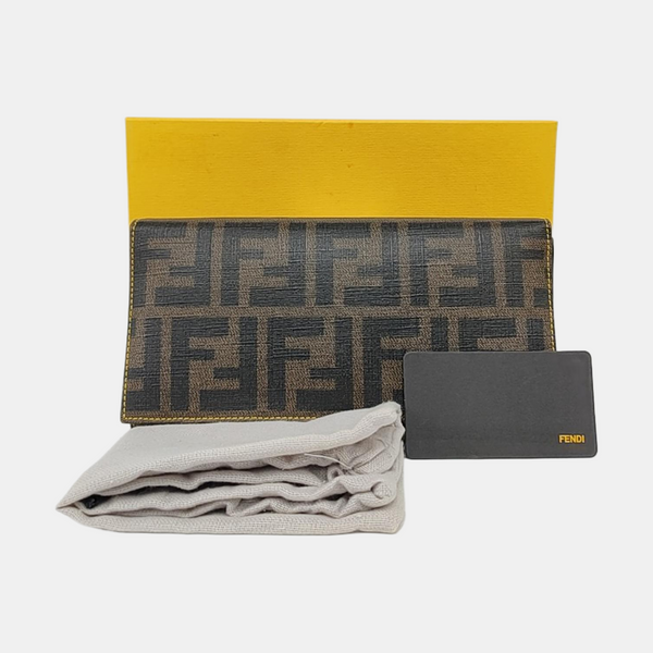 Coated Canvas Wallet Brown