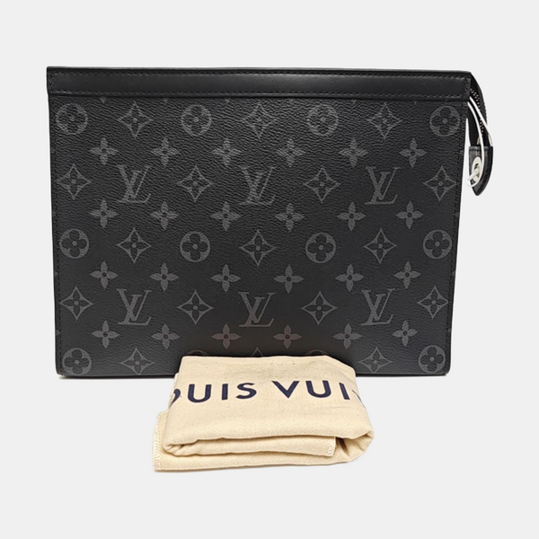 Pochette Voyag MM Monogram Coated Canvas Black