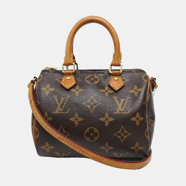 SPEEDY Nano Monogram Coated Canvas Brown