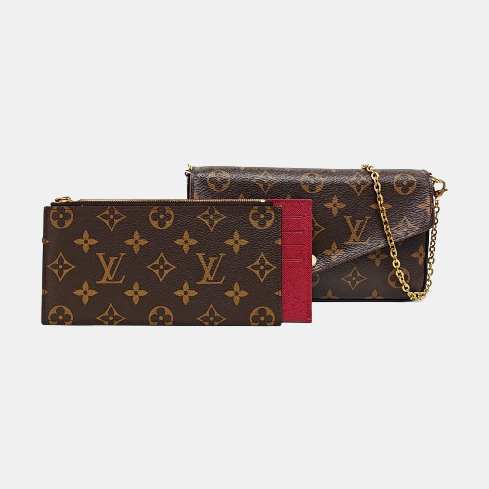 Félicie Monogram Lona Revestida Marrón