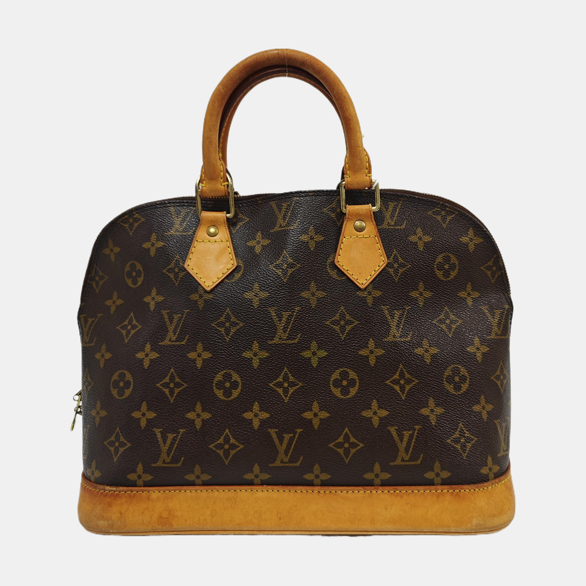 ALMA PM Monogram Coated Canvas Brown