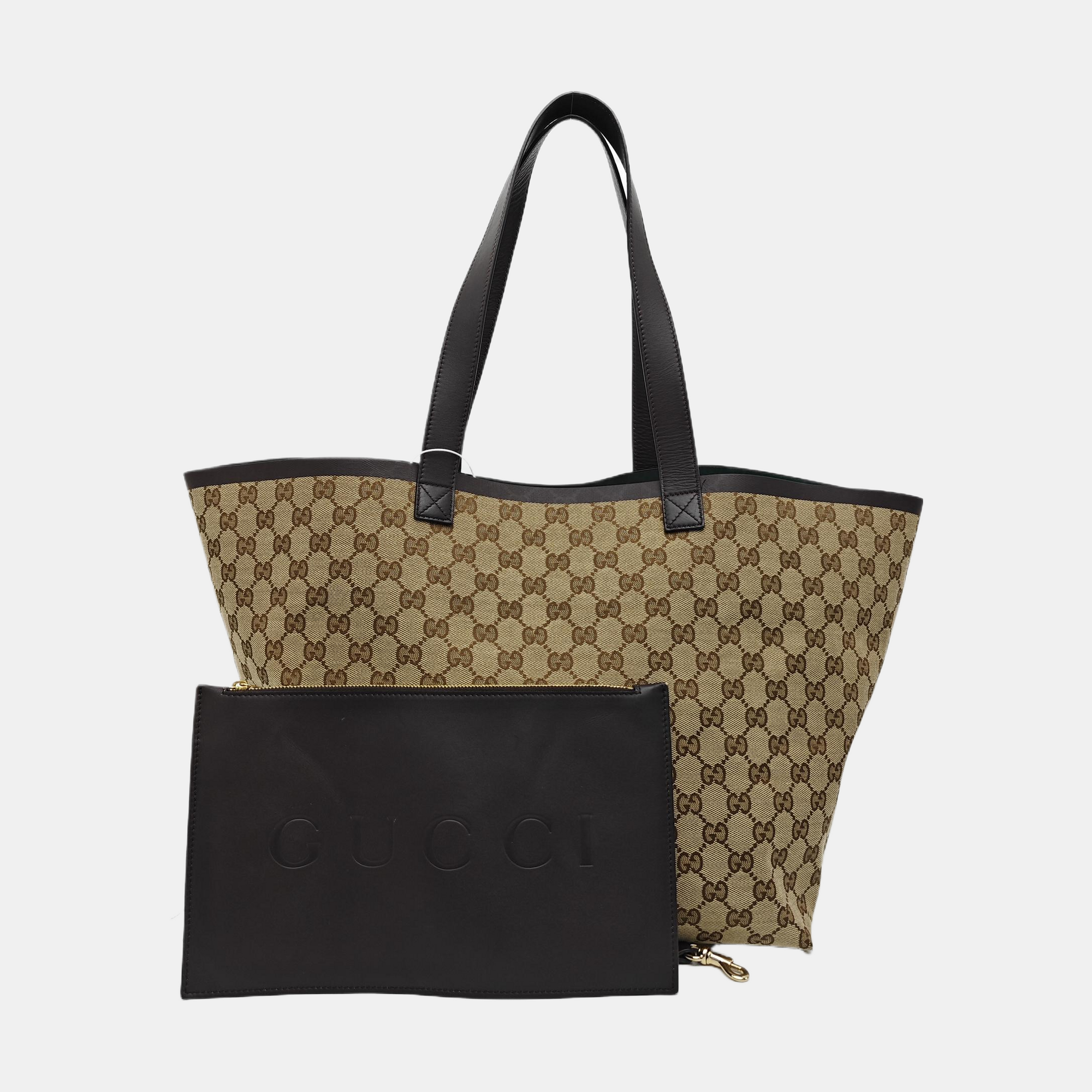 Monogram Canvas Tote Bag Brown