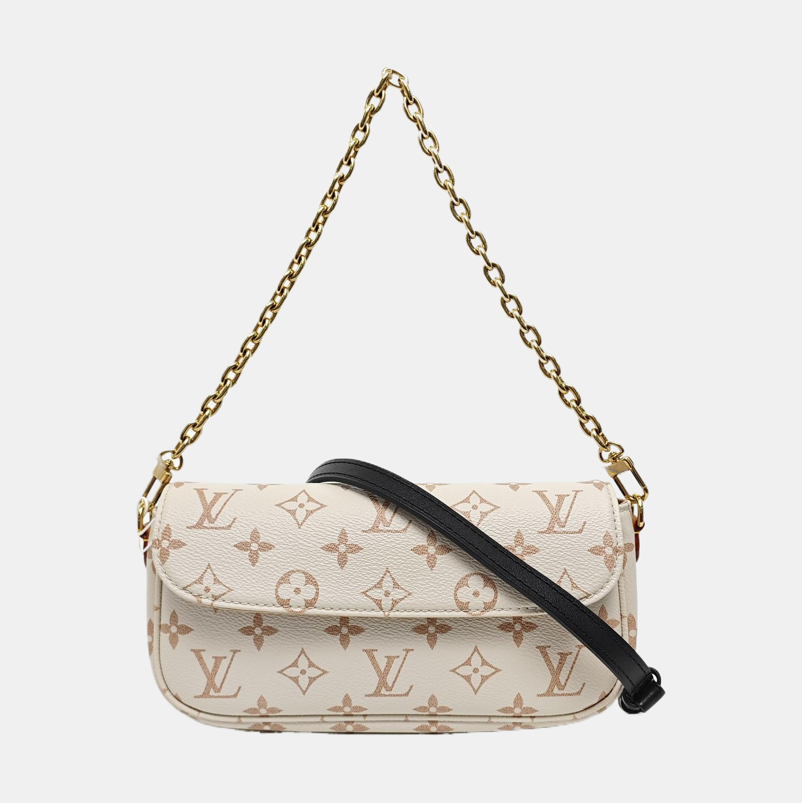 IVY Monogram Coated Canvas White