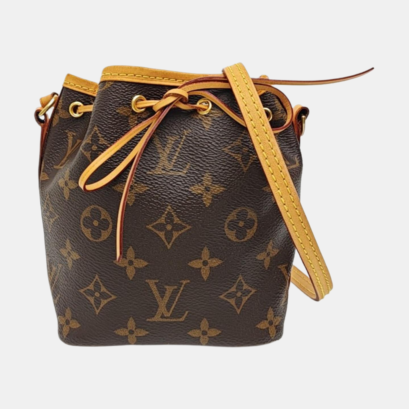 NÉONOÉ Nano Monogram Coated Canvas Brown