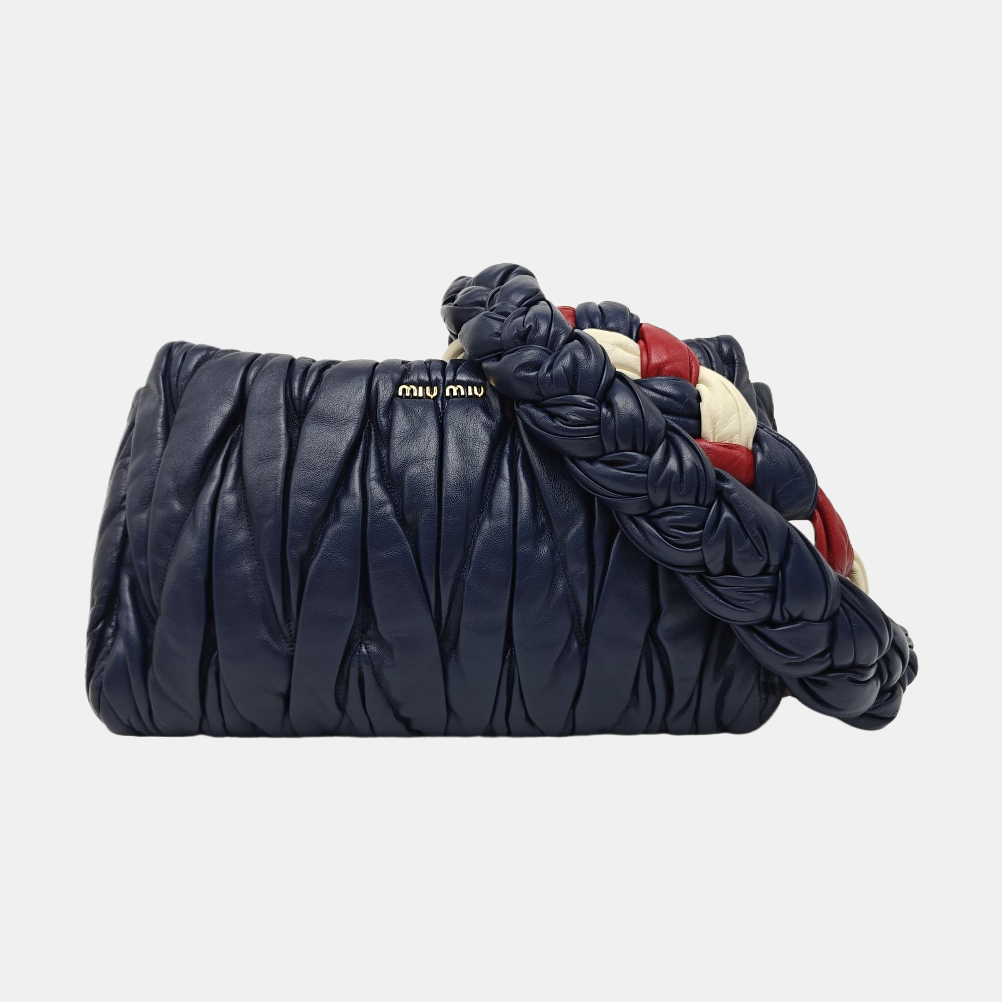 Bow Tote Lambskin Blue
