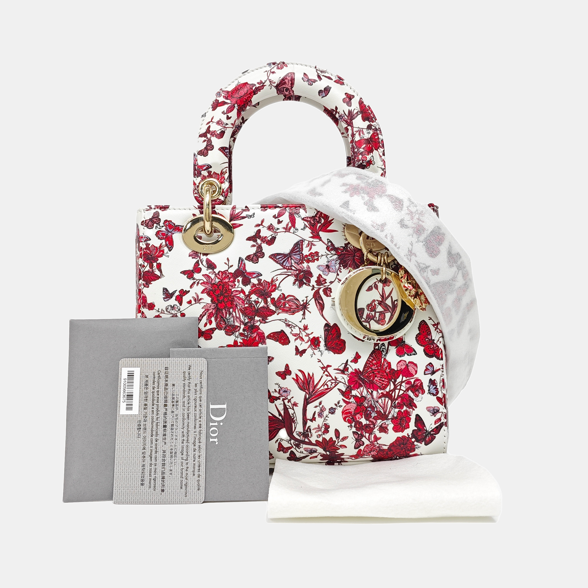 Lady Dior Small Calfskin White