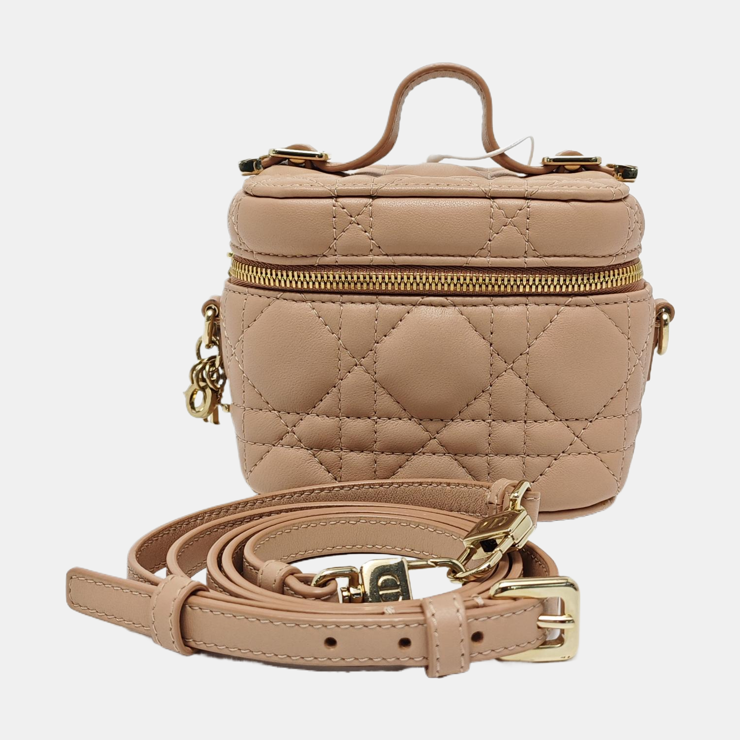 Lady Dior Super Mini Quilted Lambskin Pink