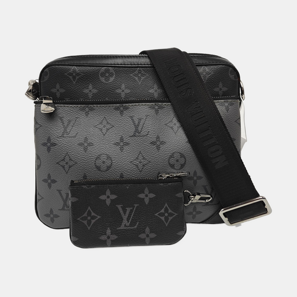 TRIO Monogram Coated Canvas Gray