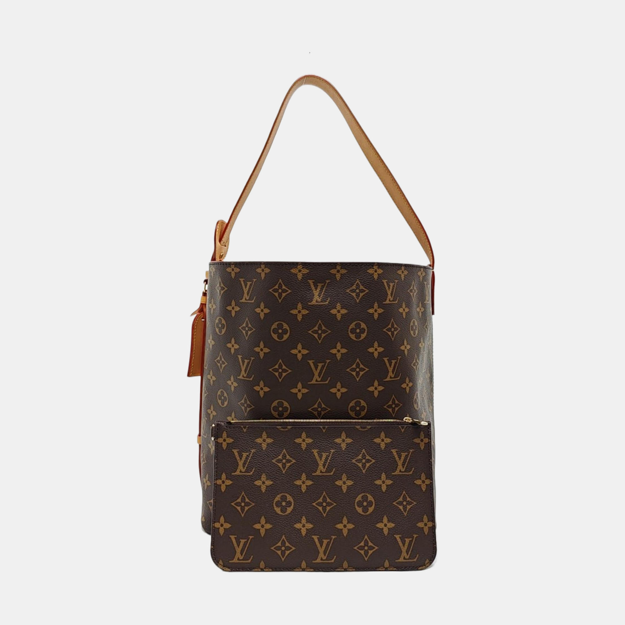 ALL IN GM Monogram Coated Canvas Brown